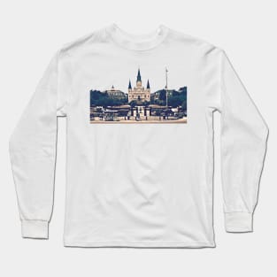 New Orleans Jackson Square Iconic Nola French Quarter Cityscape Travel Lifestyle Long Sleeve T-Shirt